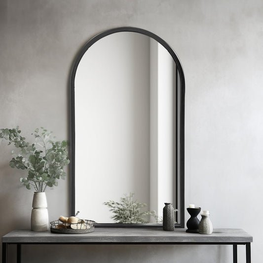 Black Arched Mirror