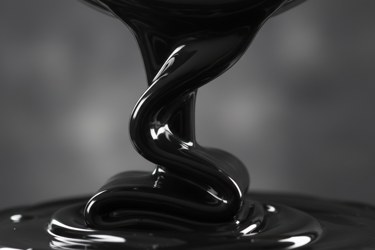 pouring dark paint